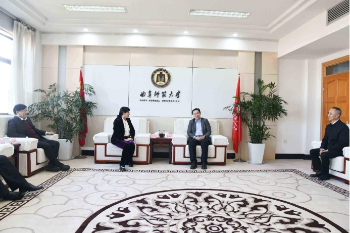 President Chang Cuiming of QIT Visits Qufu Normal University